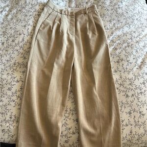 Aritzia Cropped Wilfred Linen Effortless Pants